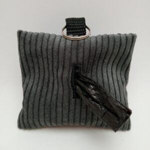 Porta-bolsas Caca - Edición pana Gris