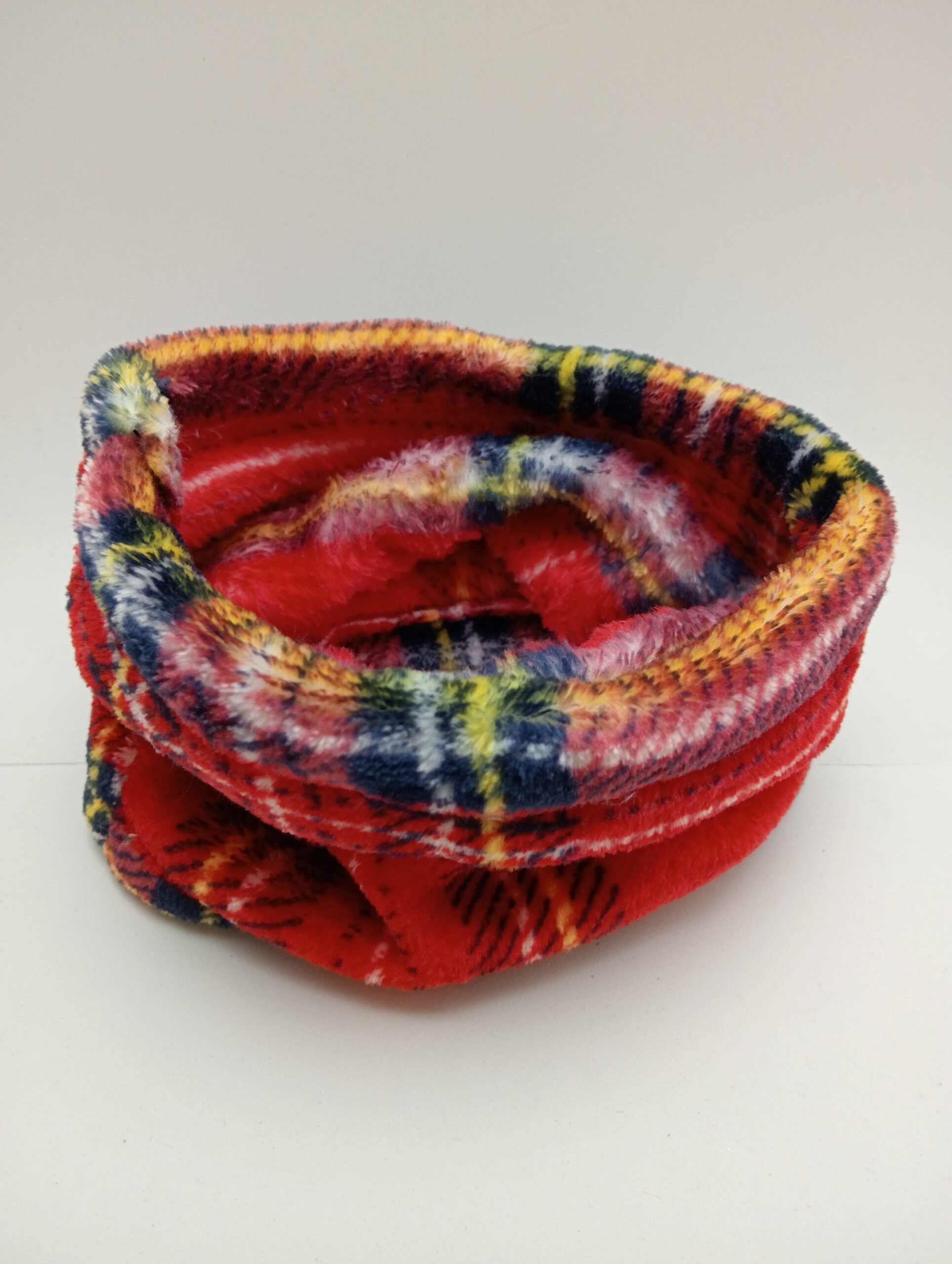 Cuello Artesanal Coralina Escocés Rojo - Imagen 2