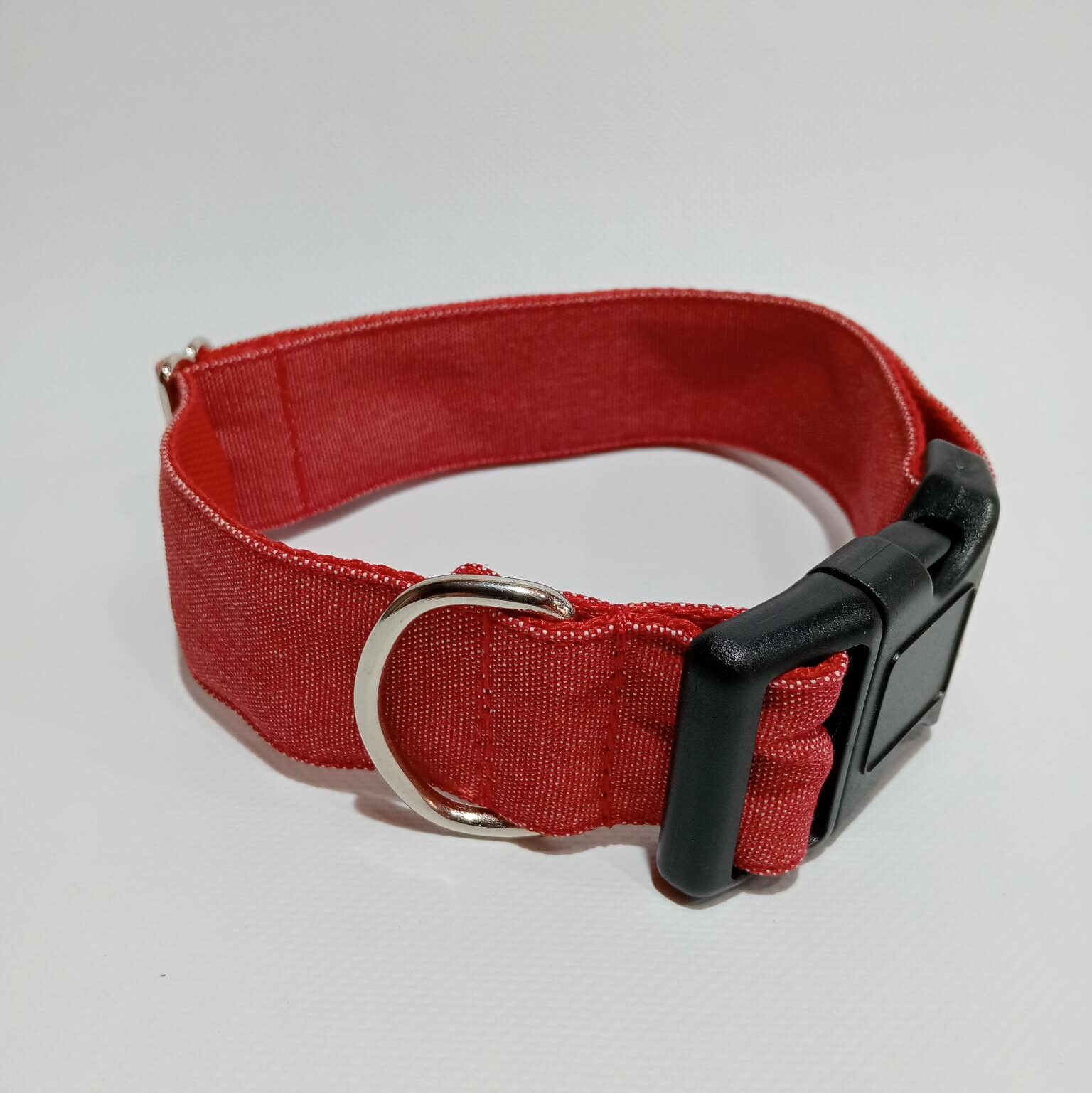 Collar Click Artesanal Rojo Oxford