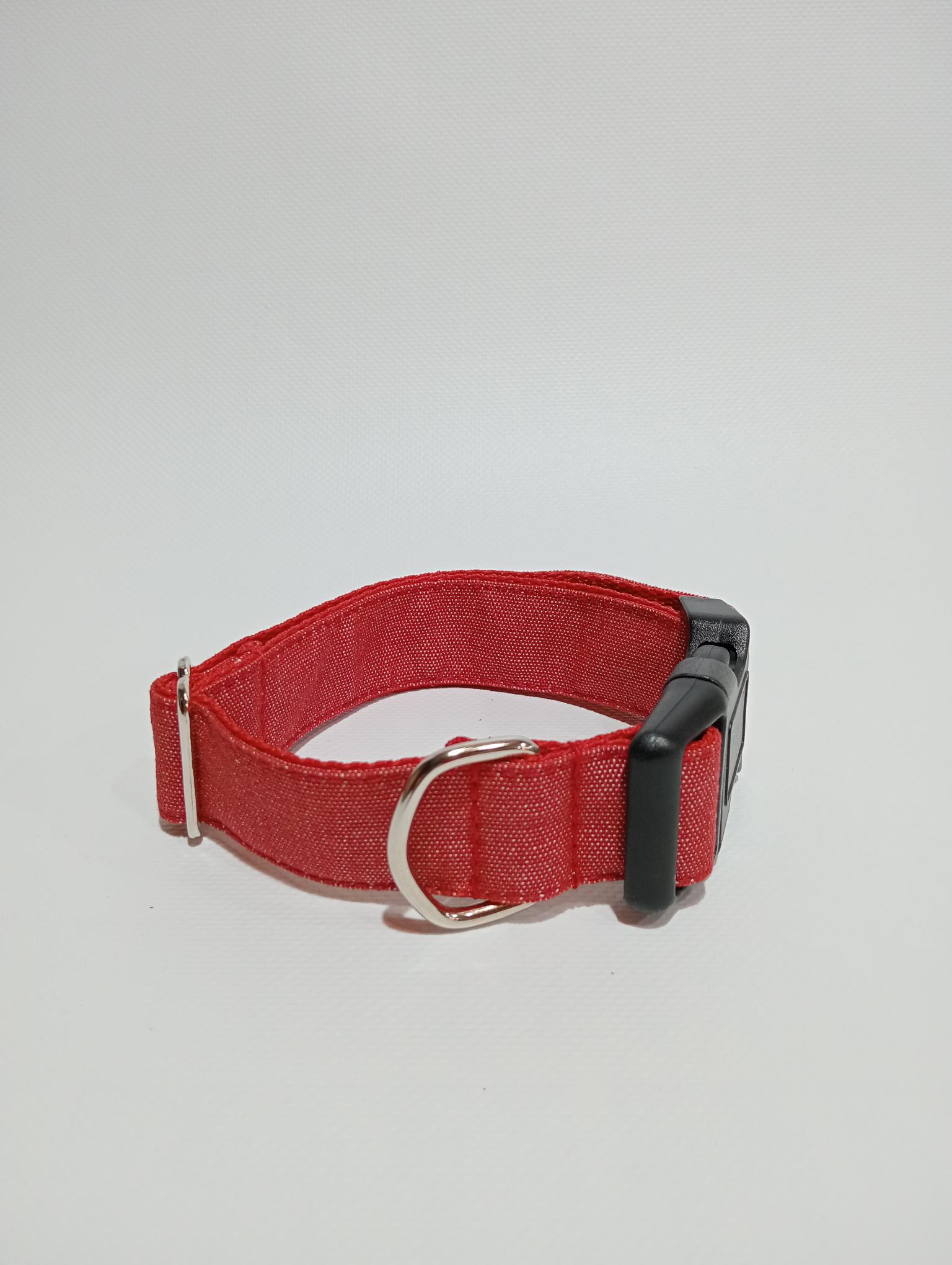 Collar Click Artesanal Rojo Oxford - Imagen 2