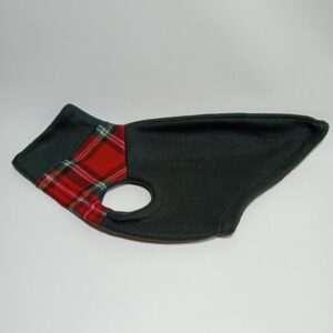 Jersey Artesanal Negro con Escoces Rojo