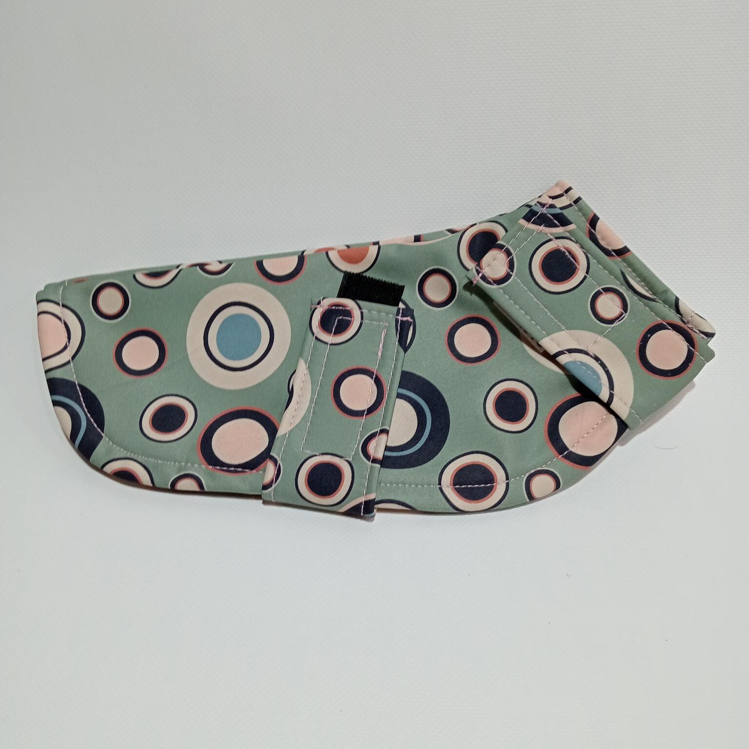 Impermeable artesanal - Verde con Círculos