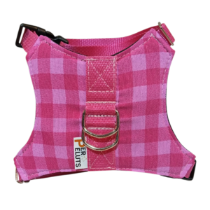 Arnés Artesanal Cuadro Rosa