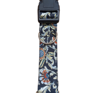 Collar Click Artesanal Flores Negras
